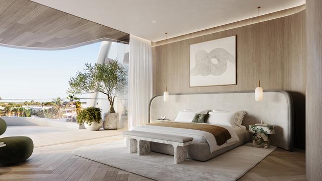 Render of a bedroom.