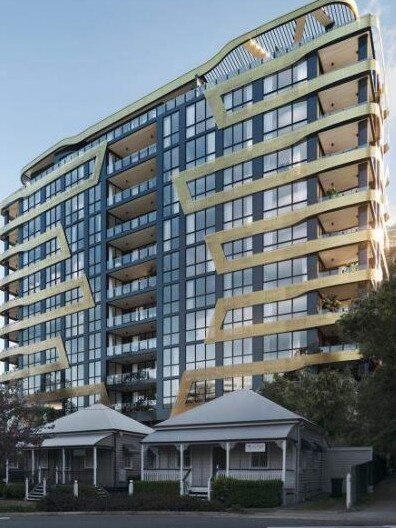 Developer Gardner Vaughan Group wants to alter the layout of an approved 10 storey building to have fewer one and two units but more bedroom units because an increased demand for owner occupier residences. Picture: BCC/Hayes Anderson Lynch Architects