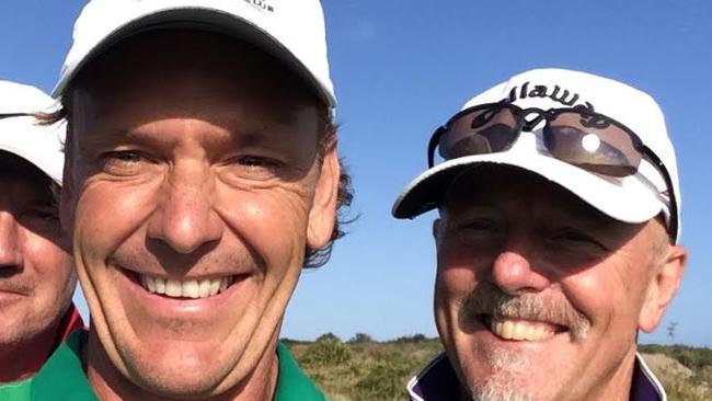 Guy Leech with his friend Charles Stewart, journalist and film maker, who died from a sudden heart attack in Manly this year. Picture: Supplied.