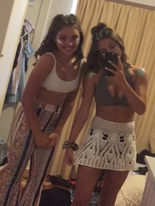 Jordyn Callea, right, posted this photograph of her and Sophia Naismith in a tribute to her best friend days after the pair were hit by the car.