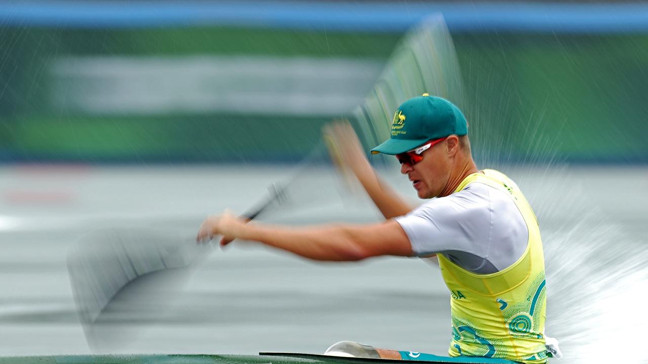 Curtis McGrath powers through the water.