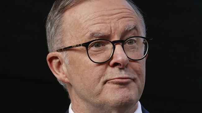 SYDNEY, AUSTRALIA - MAY 19: Australian Labor Leader Anthony Albanese speaks to the media during a visit to a Goodstart Early Learning Centre in West Ryde  on May 19, 2022 in Sydney, Australia. The Australian federal election is 21 May. (Photo by Lisa Maree Williams/Getty Images)