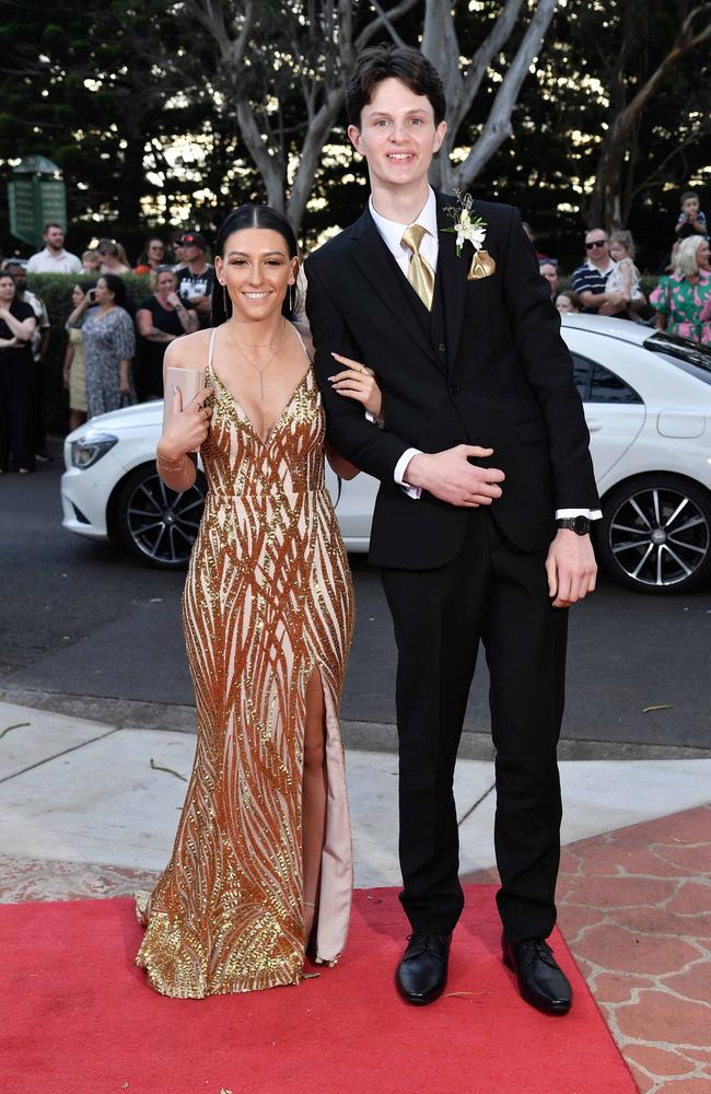 Noami McEvoy and Connor Williams at Centenary Heights State High School formal. Picture; Patrick Woods.