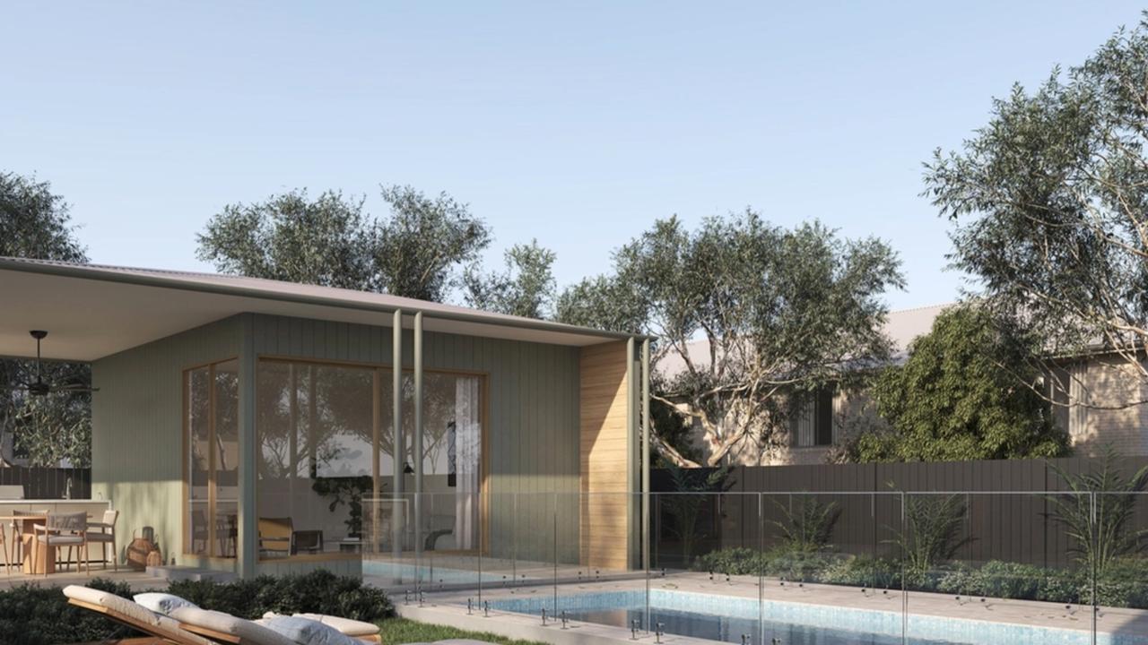 The Modern Farmhouse style blends rustic charm with practical living, featuring pitched roofs, expansive windows and nature-inspired palettes.