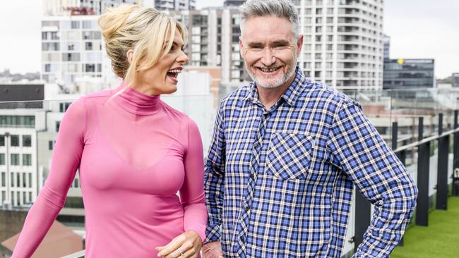 Erin Molan with radio co-host Dave Hughes.