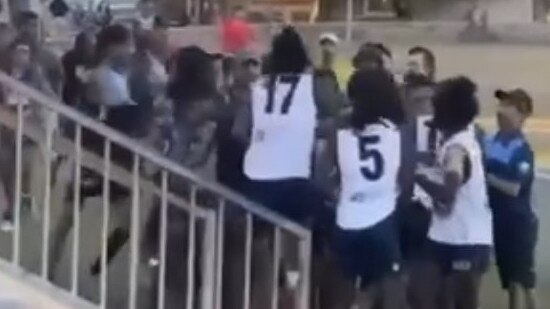 Brawl breaks out in Katherine footy match on May 12.