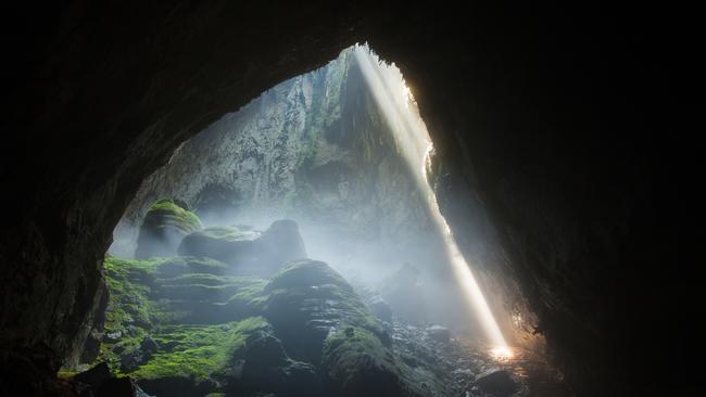 Sunbeams come through the cave. Picture: Alesha Bradford.