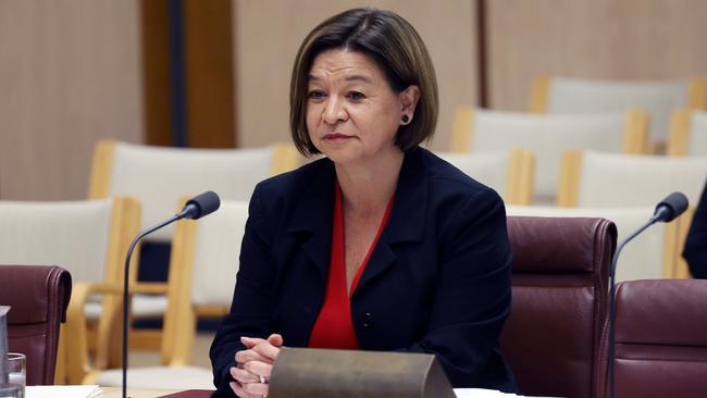 Former ABC Managing Director Michelle Guthrie fronts the inquiry in Parliament House in Canberra late last year. Picture: Gary Ramage