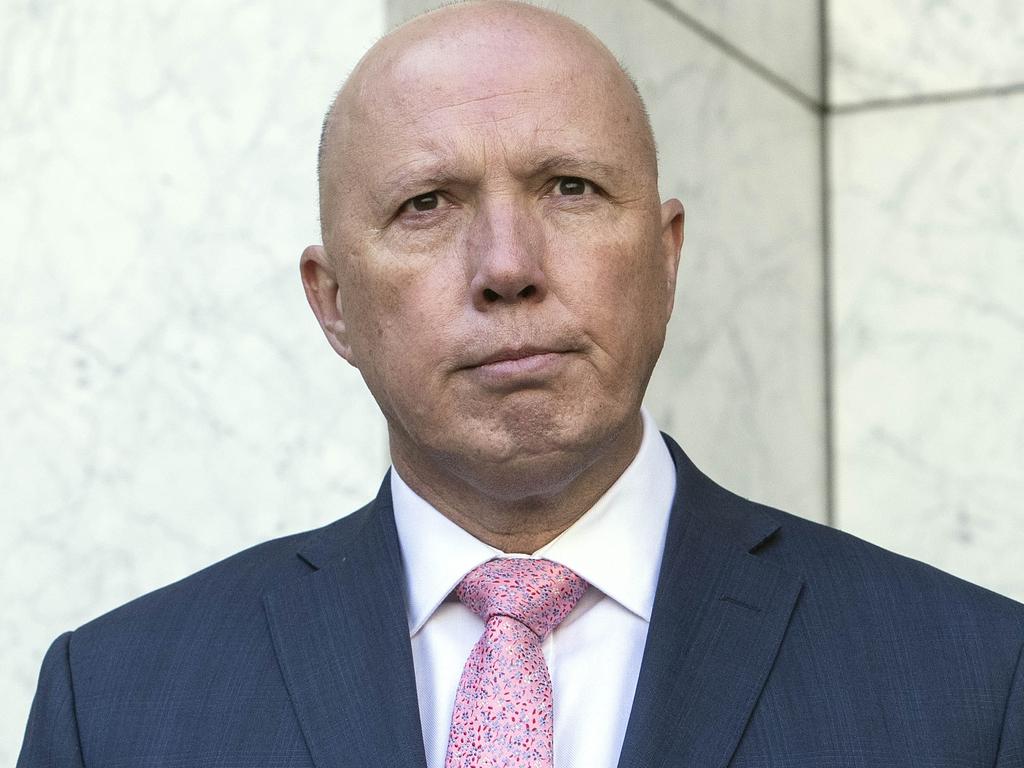 Home Affairs Minister Peter Dutton says he’s happy with the AFL grand final being held in Queensland. But says there shouldn’t be an exception to the quarantine rules for executives coming in to the state. Picture: NCA NewsWire /Gary Ramage
