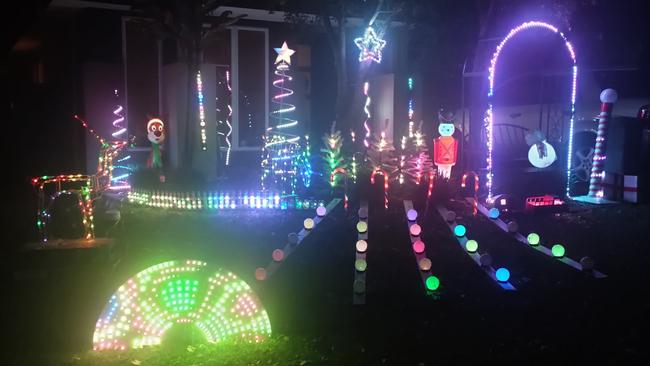 Jeroen Schouten's lights display at 83 Jinibara Crescent, Narangba. Picture: Contributed