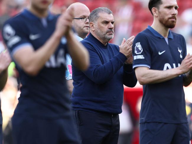 Head Coach Ange Postecoglou says he has loved the journey with Tottenham. Picture: Darren Staples / AFP