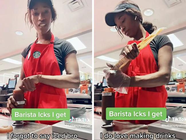 A Starbucks employee has blown the lid on the worst things customers can do when ordering a cup of coffee at the Seattle-based chain. Picture: TikTok