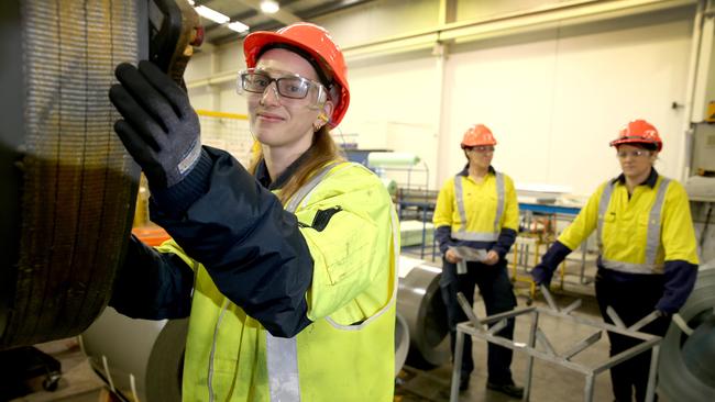 BlueScope Steel employees. Australian steel producers may lose out because of the proposed plan. Picture Dean Martin