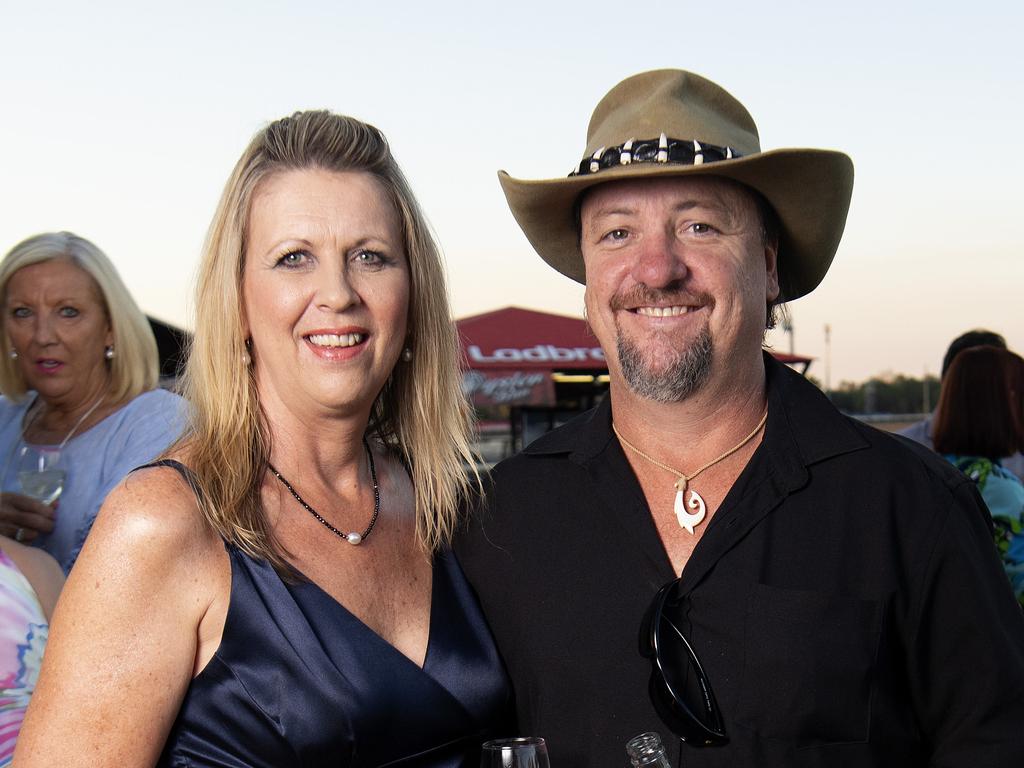 Leanne Browne and Andy Browne at the launch of the Darwin Cup Carnival at the Darwin Turf Club. Picture: Keri Megelus