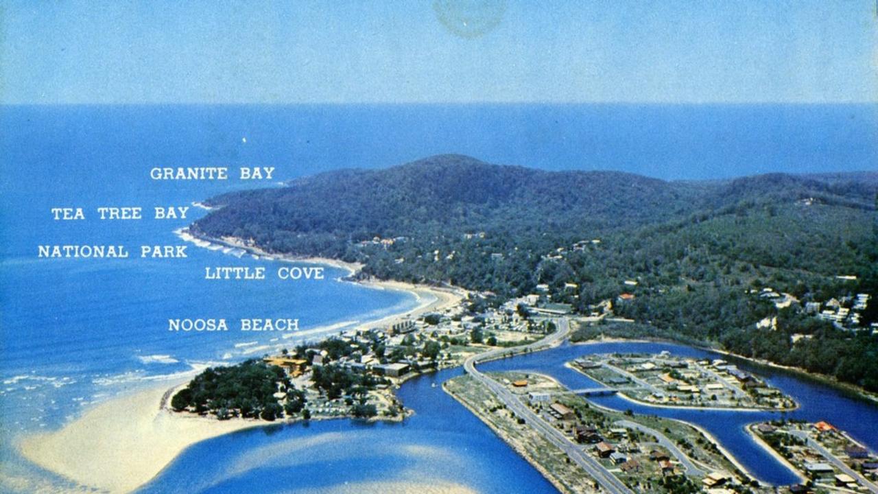 Noosa Main Beach before the spit extension