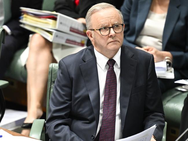 CANBERRA, AUSTRALIA  - NewsWire Photos - February 5, 2025: Prime Minister Anthony Albanese during Question Time at Parliament House in Canberra. Picture: NewsWire / Martin Ollman