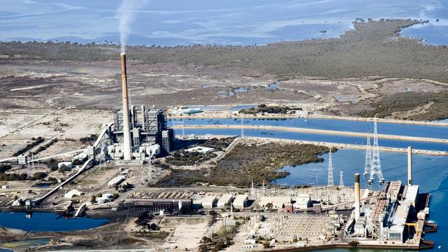 Aerial view of the Port Augusta power station in 2008. Picture: Cam Cap