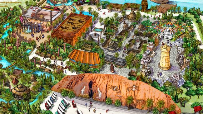 Artist impression of Songcheng groups planned Theme Park at Carrara. Image supplied by Canford Property Group