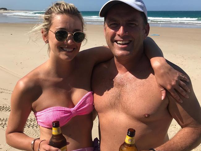 Karl Stefanovic and Jasmine Yarbrough relaxing together. Picture: Instagram