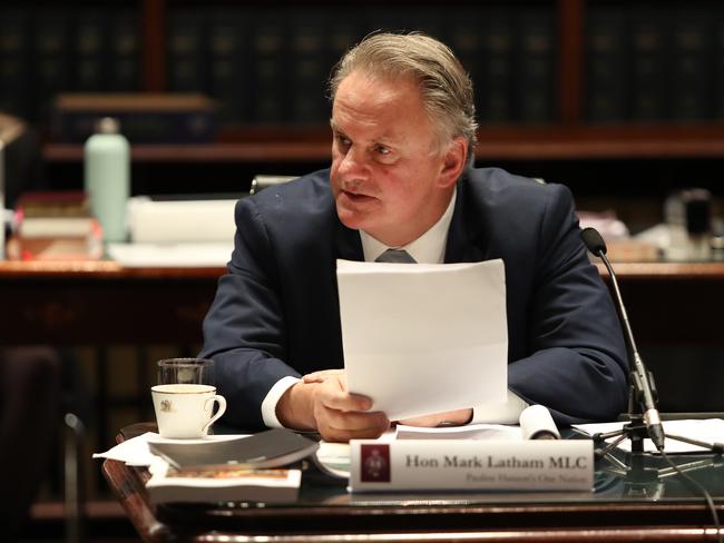 One Nation NSW Leader Mark Latham at NSW Parliament in Sydney. Picture: Richard Dobson