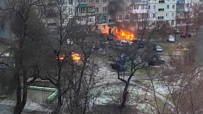 The Mariupol maternity hospital was badly damaged by Russian shelling.