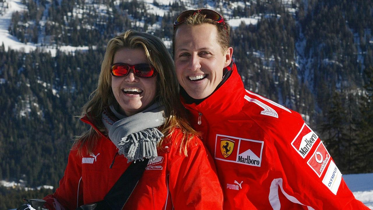 Schumacher and his wife Corinna. AFP PHOTO / Press Ferrari / AFP PHOTO / FERRARI PRESS OFFICE / STR