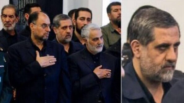 Fuad Shukr (L) with Iran's General Qassem Suleimani, assassinated in 2022. Picture: Channel 12.