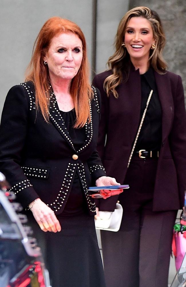 Sarah Ferguson, Duchess of York meeting up with Australian singer Delta Goodrem and friends in central London. Picture: BACKGRID