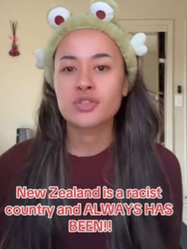 Mere Wilson has declared New Zealand a “racist country”. Picture: TikTok (mere_buu)`