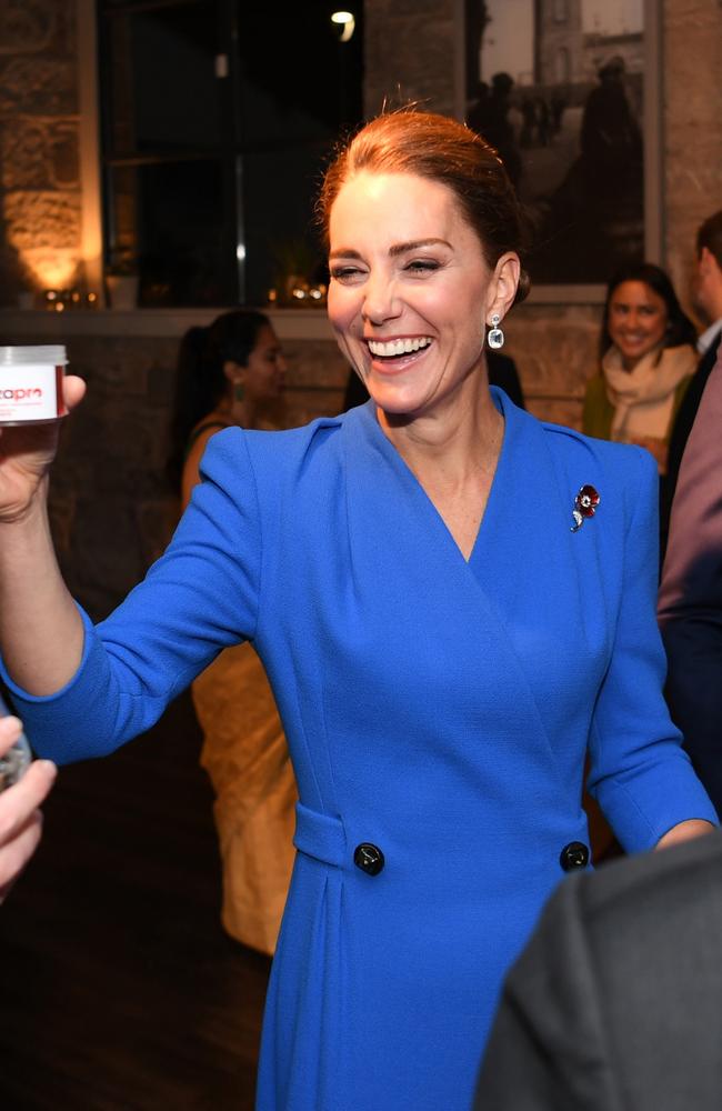 Kate wore a tailored, royal blue cocktail dress. Picture: Daniel Leal-Olivas/Getty Images