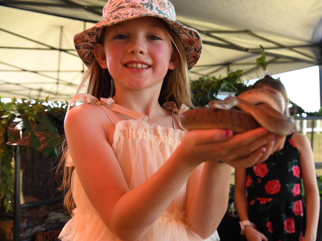 Felicity Black with a snake at Chief Minister's Cup 2022. Picture: (A)manda Parkinson