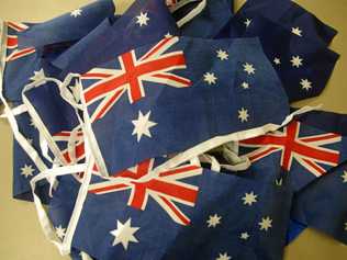 Australia Day flags. Picture: Renee McKeown