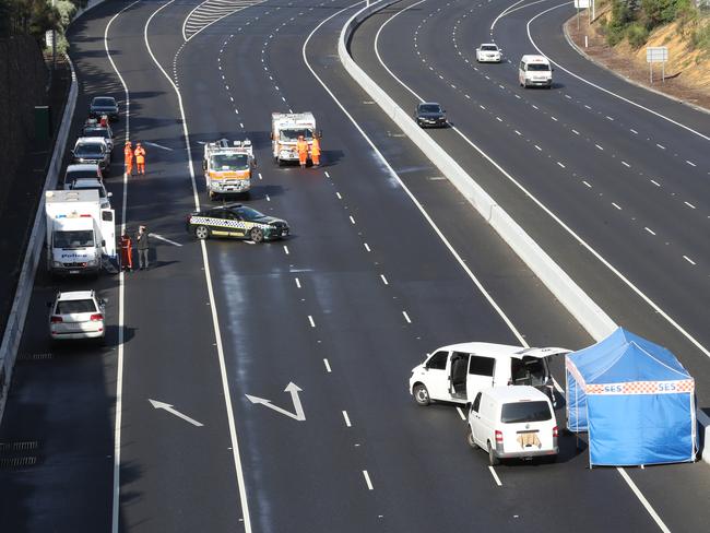 Virgona’s van abandoned on EastLink after he died at the wheel.