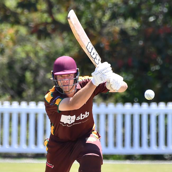 Ipswich batsman Harrison Wood Ipswich V Souths T20 game. Saturday December 4, 2021. Picture, John Gass