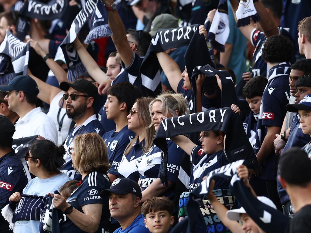 Victory fans show support during 2025. Picture: Graham Denholm/Getty Images