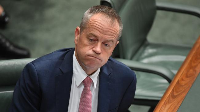 Leader of the Opposition Bill Shorten during Question Time on Wednesday.