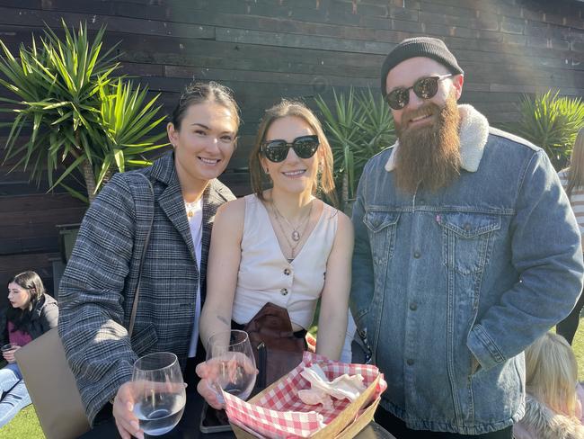 Holly, Hegan and Andy at the 2023 Mould Cheese Festival in Melbourne. Picture: Himangi Singh.