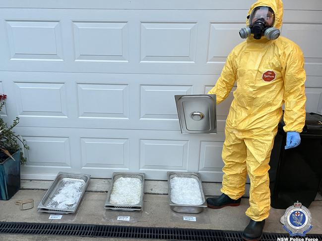 Five arrested, clandestine laboratory dismantled and $21 million of the drug ‘ice’ seized, Friday, 07 October 2022 01:12:34 PM. Picure: NSW Police