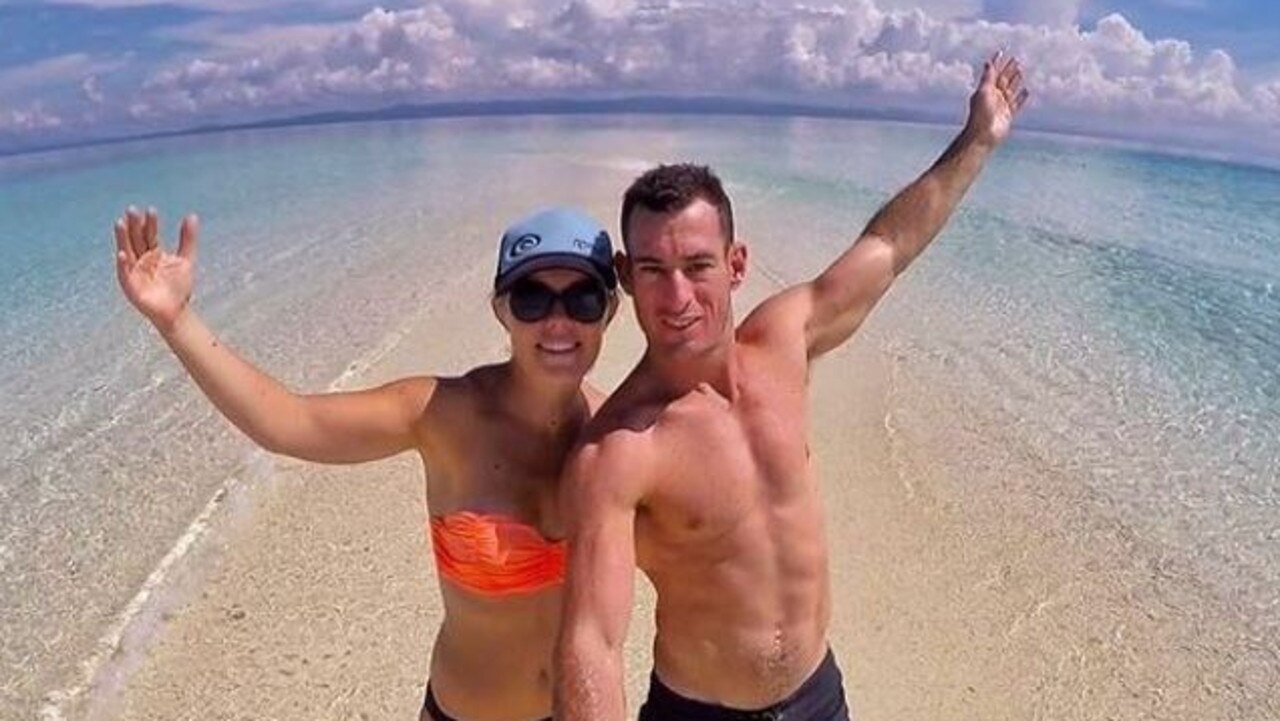 Peta and her husband Matt during a trip.