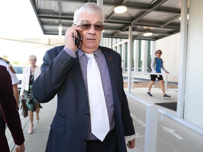 Senator Brian Burston arriving at Parliament House in Canberra following the wild clash. Picture: Kym Smith