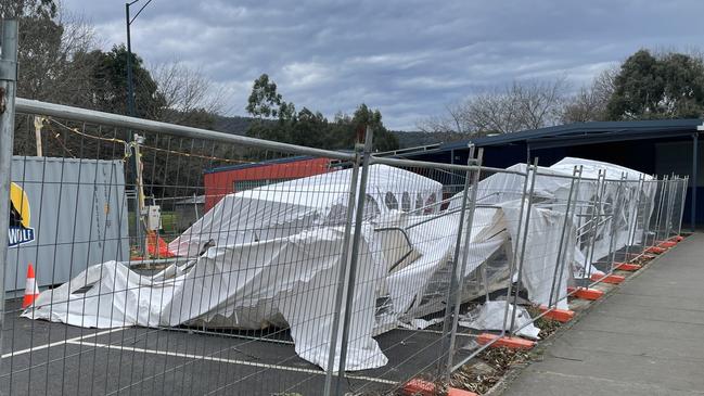 Footy club ripped apart again by windy weather