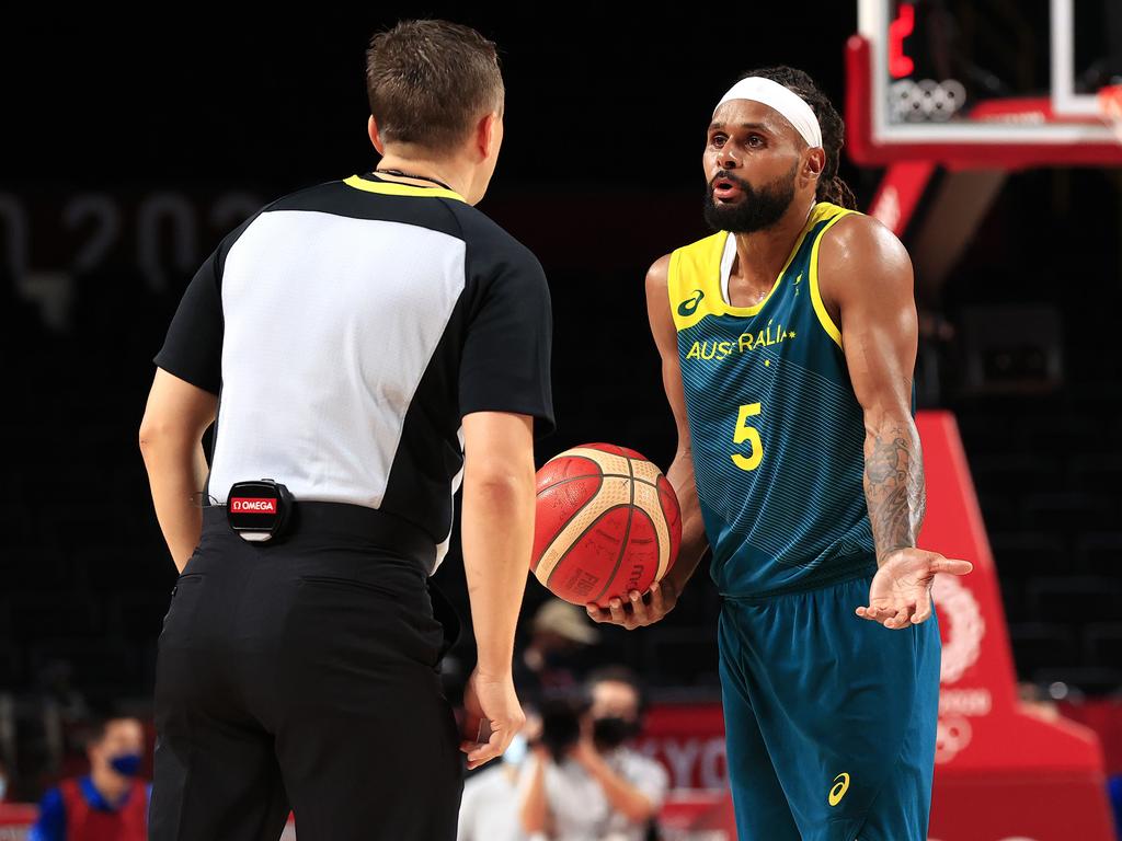 Patty Mills had reason to be unhappy with some of the calls.