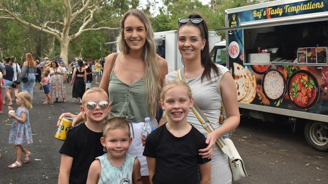 (Front) Jaxon, Loki, Alexis, (back) Kira and Kirstin at the Great Australian Bites Australia Day event 2023. Picture: Chloe Cufflin.