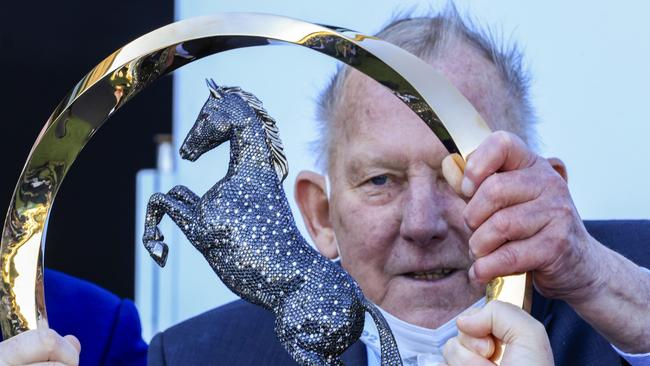 Nature Strip’s connections enjoy The Everest trophy. Picture: Getty Images