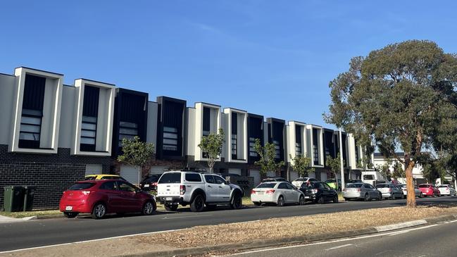 A new development in Adelaide's west with single car garages, forcing many motorists to park on the street. Picture: Supplied