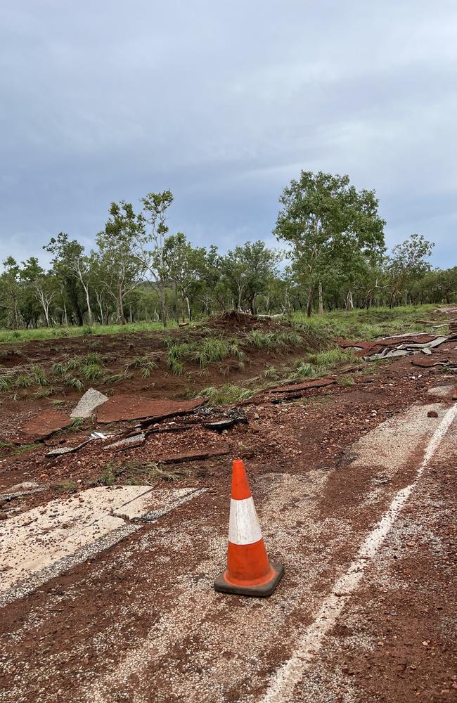 Roads around Timber Creek have suffered "significant damage" after a generational flooding event. Picture: Supplied