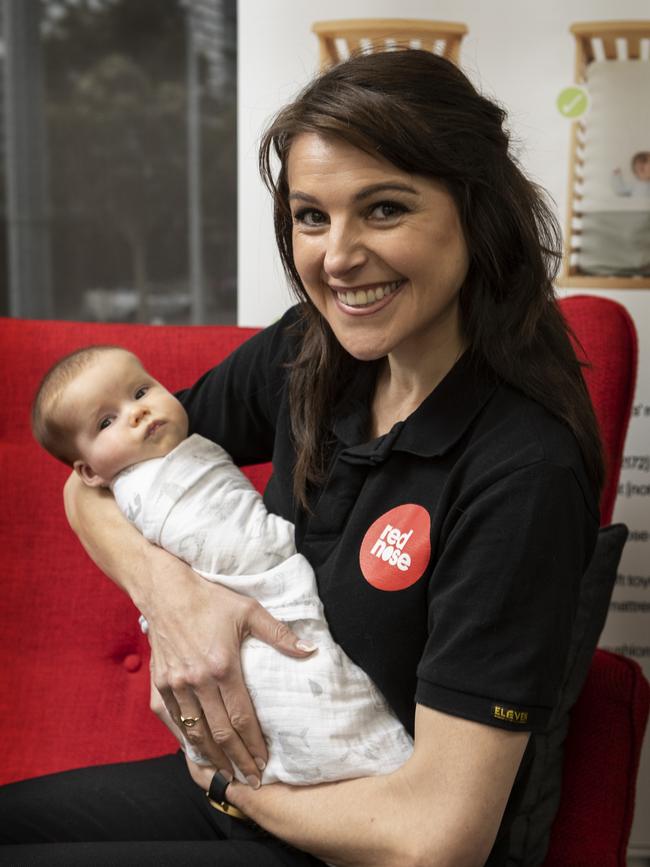 Red Nose chief midwife Jane Wiggill, pictured with baby Charlotte, said parents need to reach out if they have any concerns.