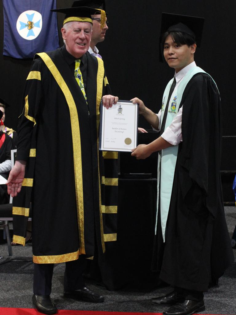 Bibash Gurung graduated with a Bachelor of Business (Accounting) at the CQUniversity graduation ceremony in Bundaberg on December 14, 2023.