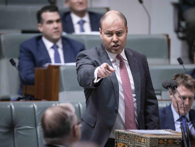 Treasurer Josh Frydenberg referenced an old John Howard speech when he spoke to the partyroom today. Picture: Gary Ramage