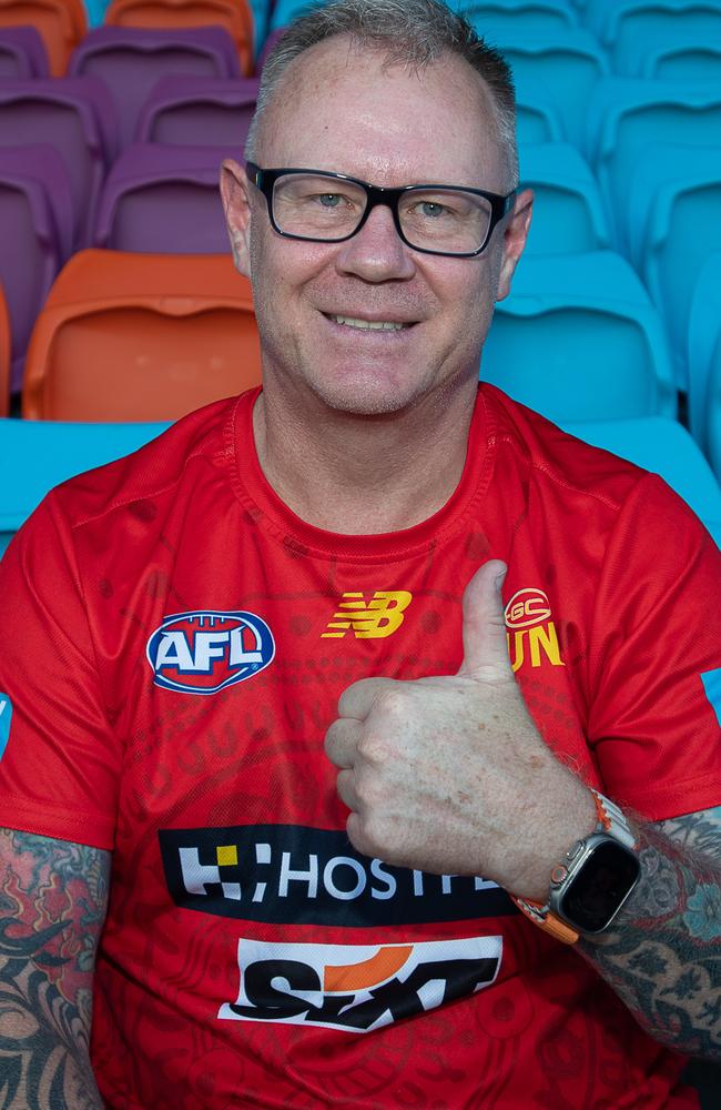 Ian Morris at the Gold Coast Suns AFL match vs Adelaide Crows at TIO Stadium Pic: Pema Tamang Pakhrin